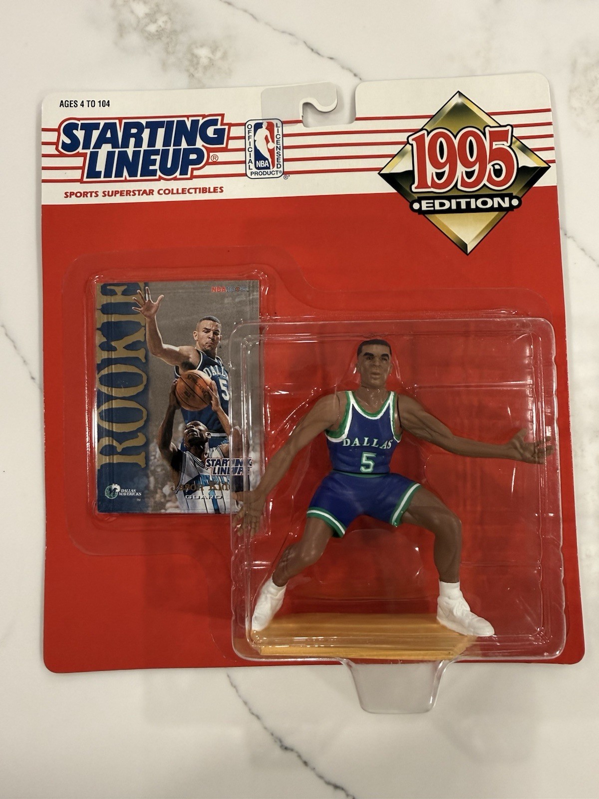 Rookie SL NBA Dallas #5 1995 Edition Basketball Action Figure w/ Card