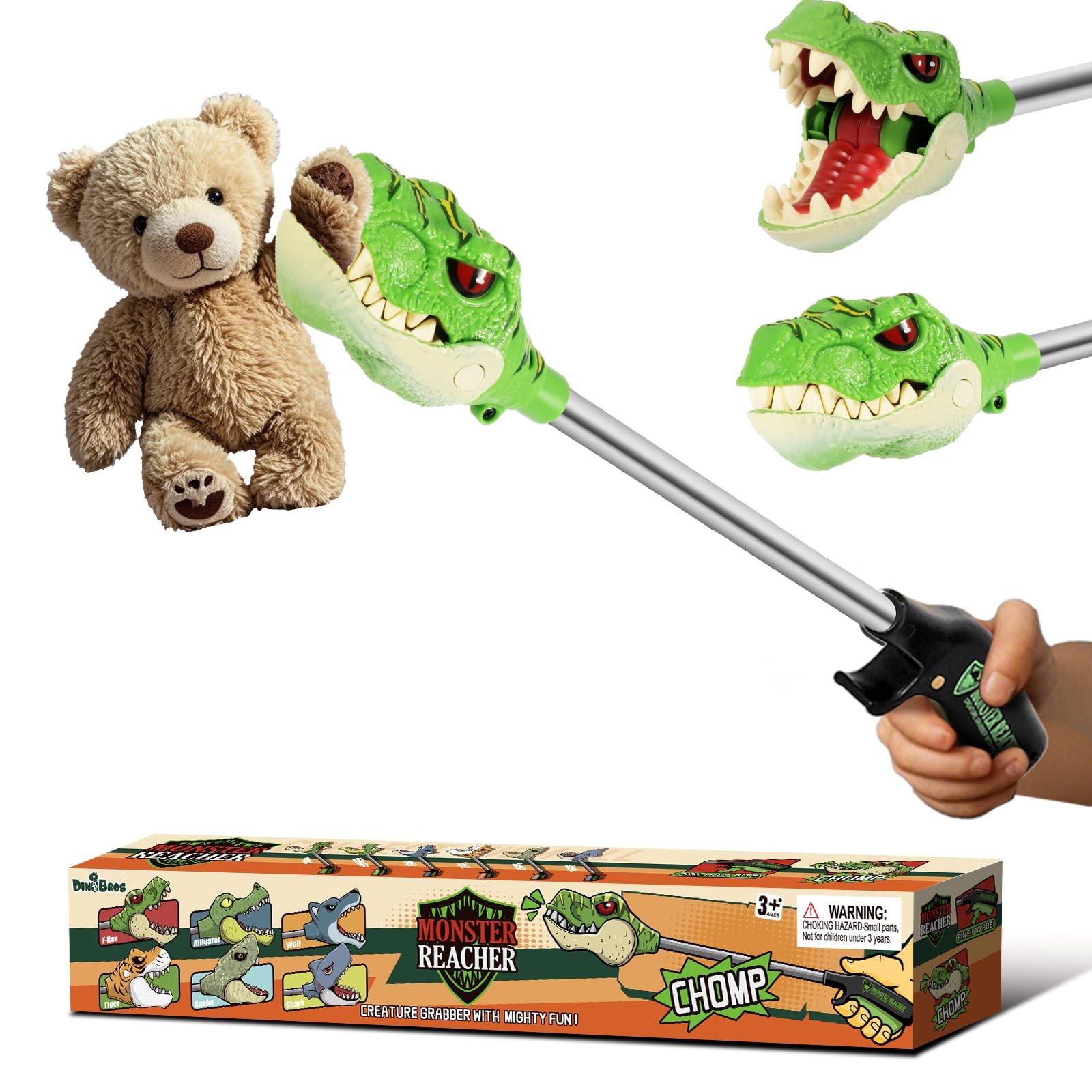 Dinosaur Pincher Toys for Age 3 and up Jurassic Dinosaurs TRex Grabber Toy Cl…