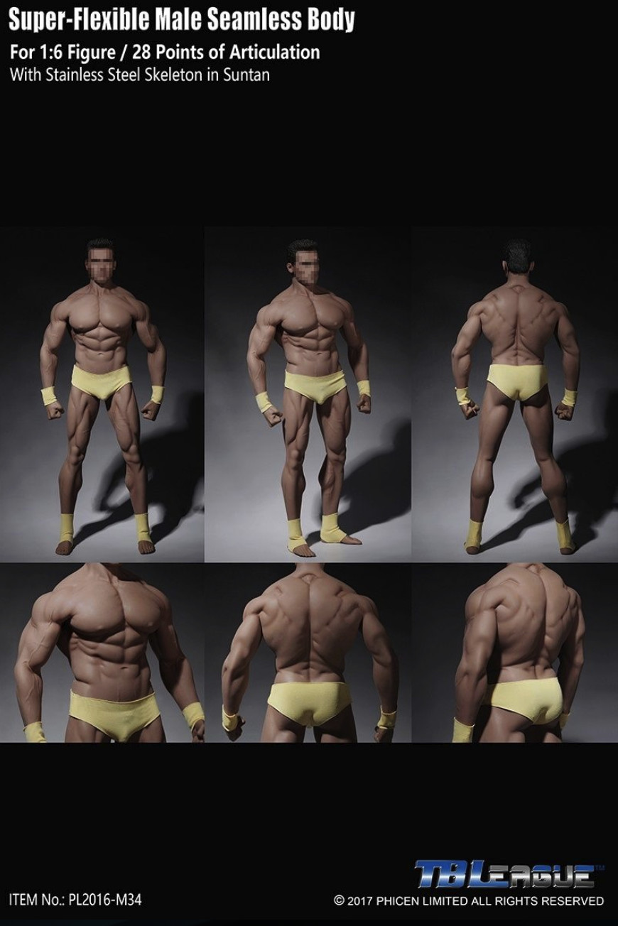 TBLeague Phicen M34 1/6 scale Steel Skeleton Male Seamless Muscular Body ❶USA❶