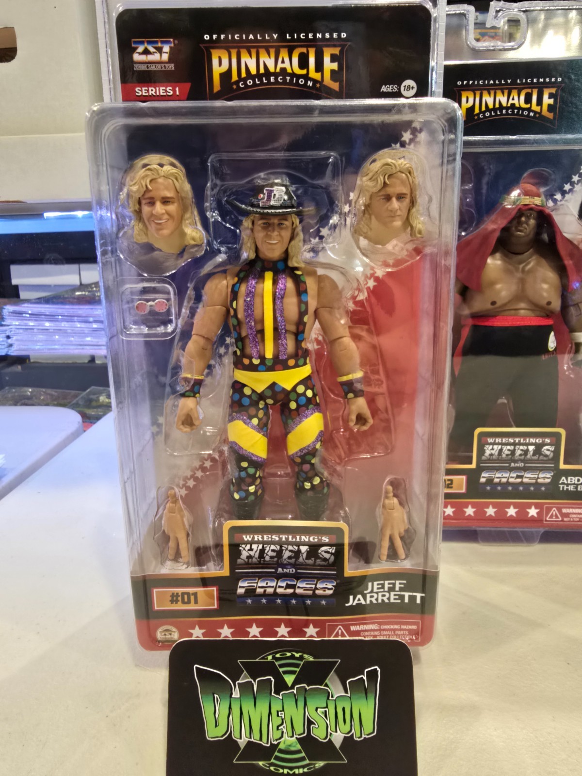 PINNACLE COLLECTION WRESTLING’S HEELS AND FACES SERIES 1 ZST JEFF JARRETT FIGURE