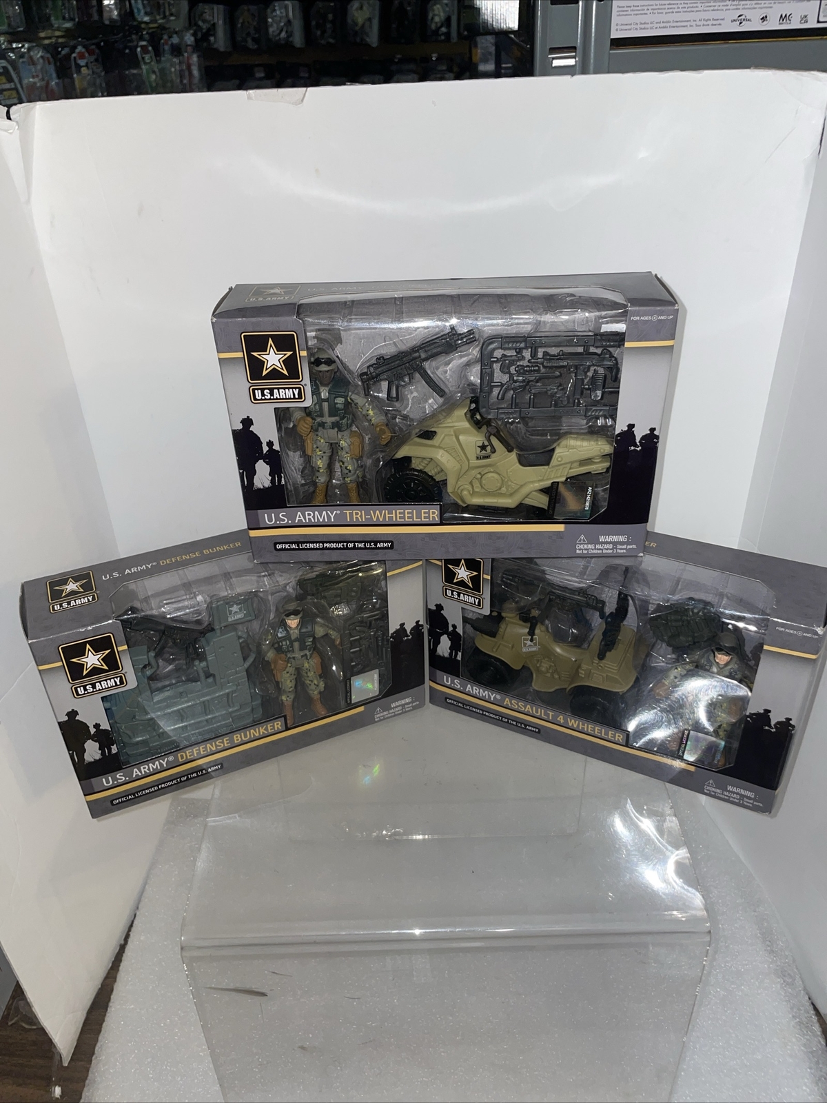 Excite US Army Tri-Wheeler Defense Bunker Assault 4 Wheeler Lot x3 Vehicles NIB