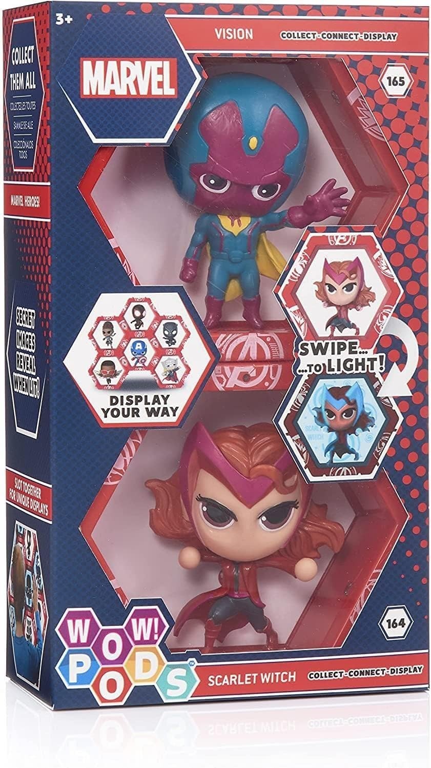 WOW! PODS Twin Pack Vision and Scarlet Witch Light-Up Bobble-Head Figures