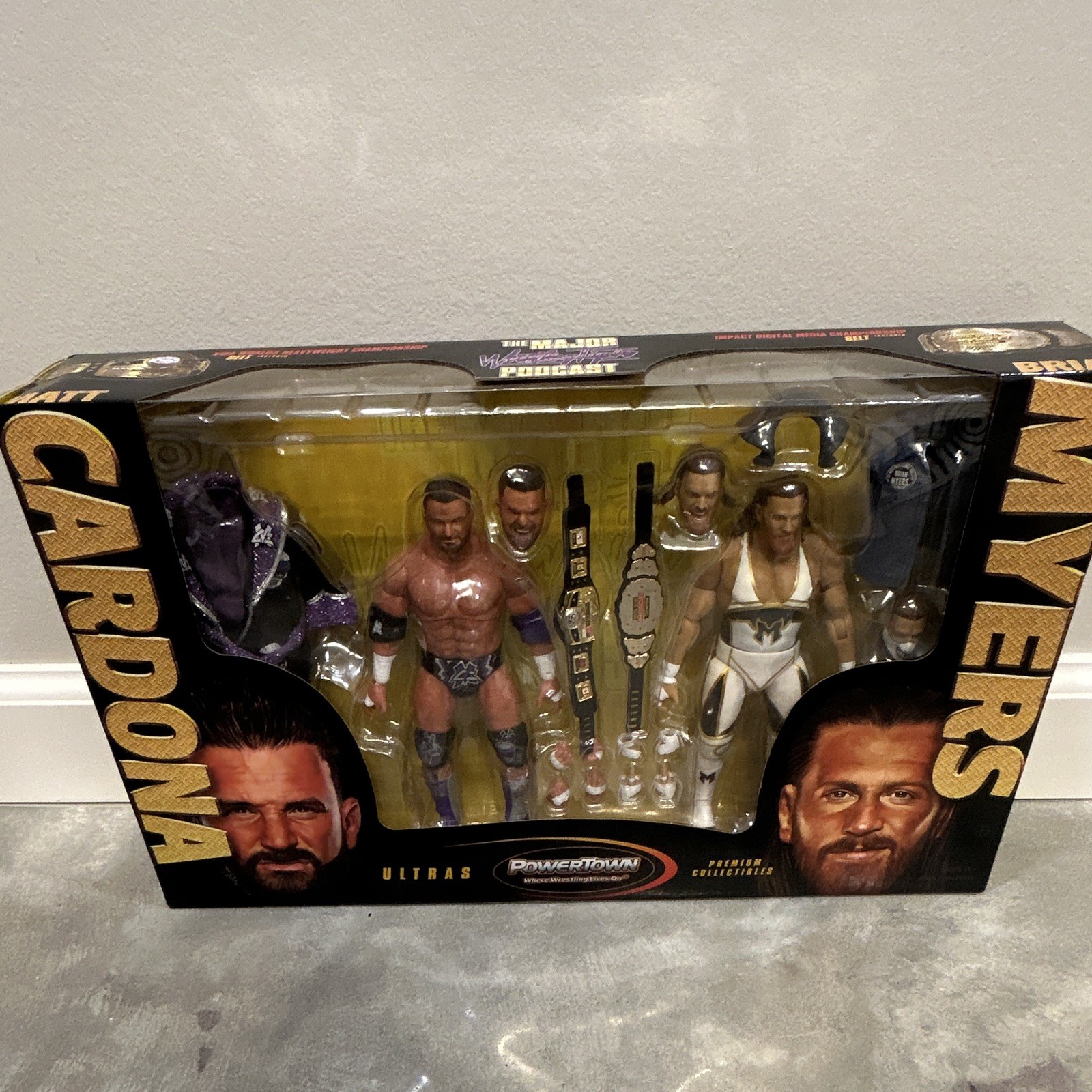 PowerTown Ultras Matt Cardona & Brian Myers Action Figure 2-Pack Boxed Belt