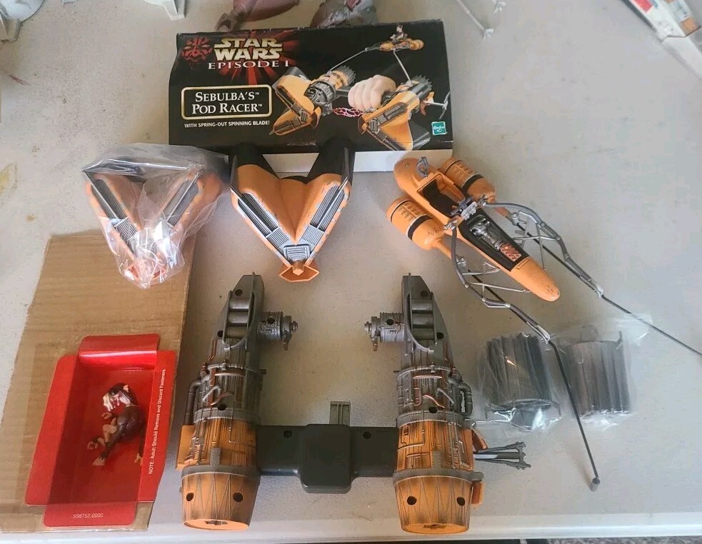 1999 Star Wars: Episode 1 Sebulba’s Pod Racer Loos Ship & Figure New W.o Box