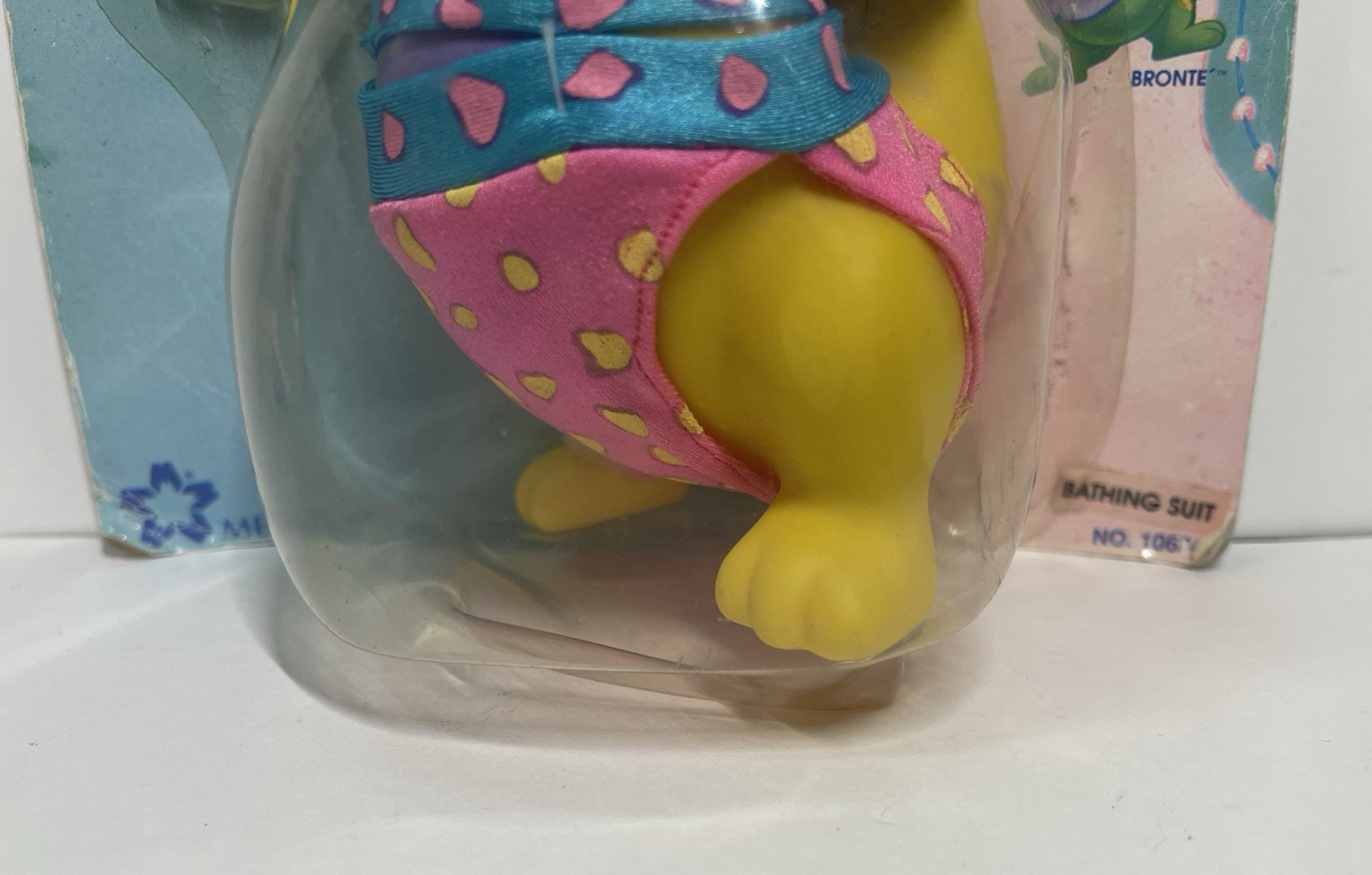 RARE VTG 1992 Meritus Darlin’ Dinos Yellow Bronte Dressy Dino Bathing Suit 10634
