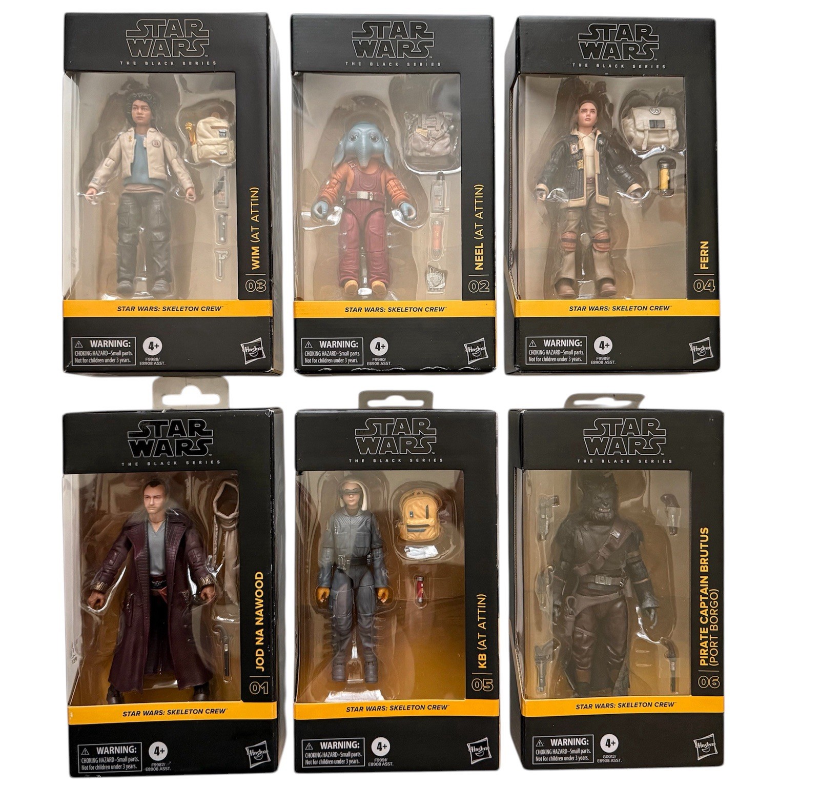 Set Of 6 Star Wars Black Series SKELETON CREW Wim Fern Neel KB Cpt Brutus Jod
