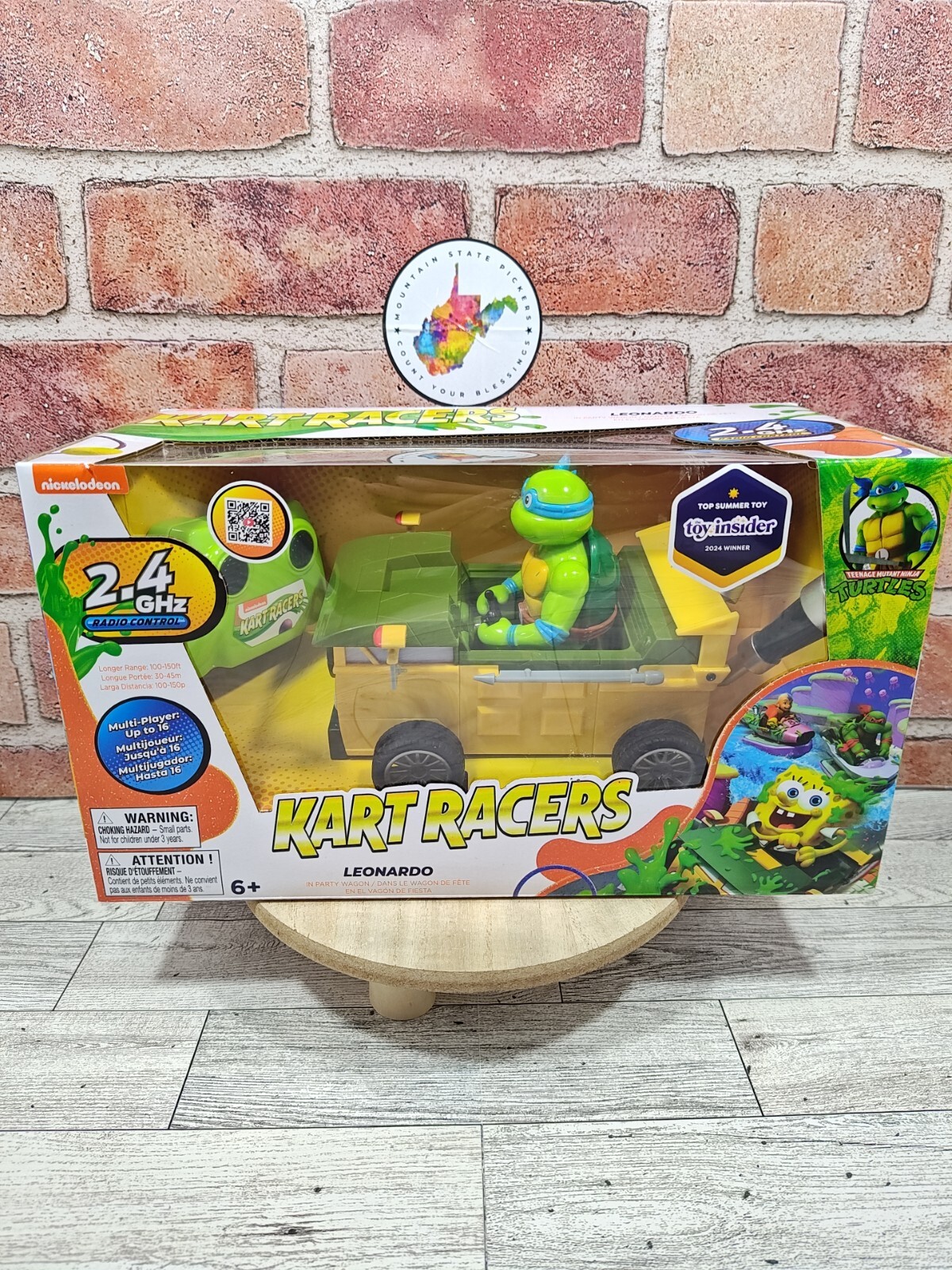 Teenage Mutant Ninja Turtles 2.4 GHz RC Kart Racers Leonardo in Party Wagon New