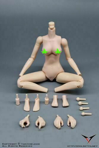 Female Pale Flexible Body Model 1/6 Scale PVC Doll for 12″ Woman Action Figure