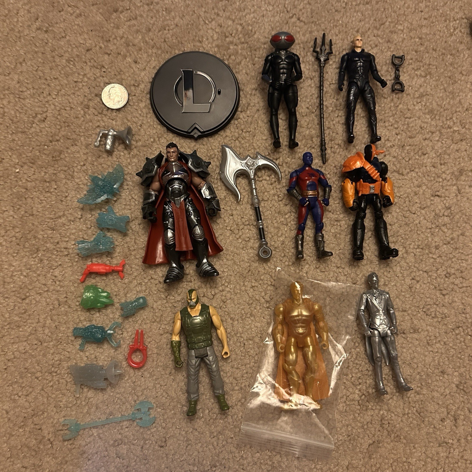 DC 4 Inch Loose Figure Lot Spinmaster Mattel Atom Manta Superman Gold Bane 25LO