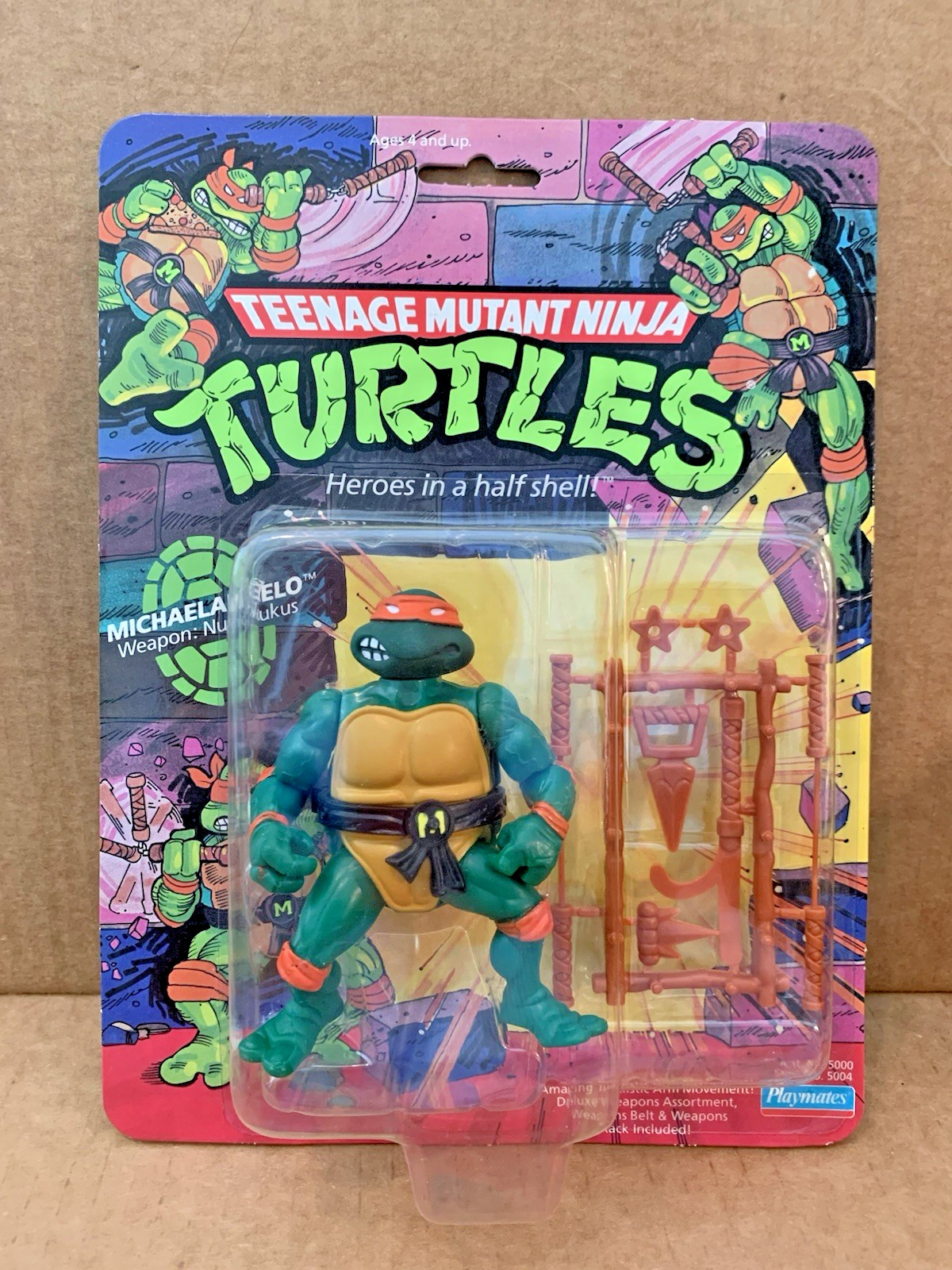 TMNT Michaelangelo Soft Head 10 Back 1988