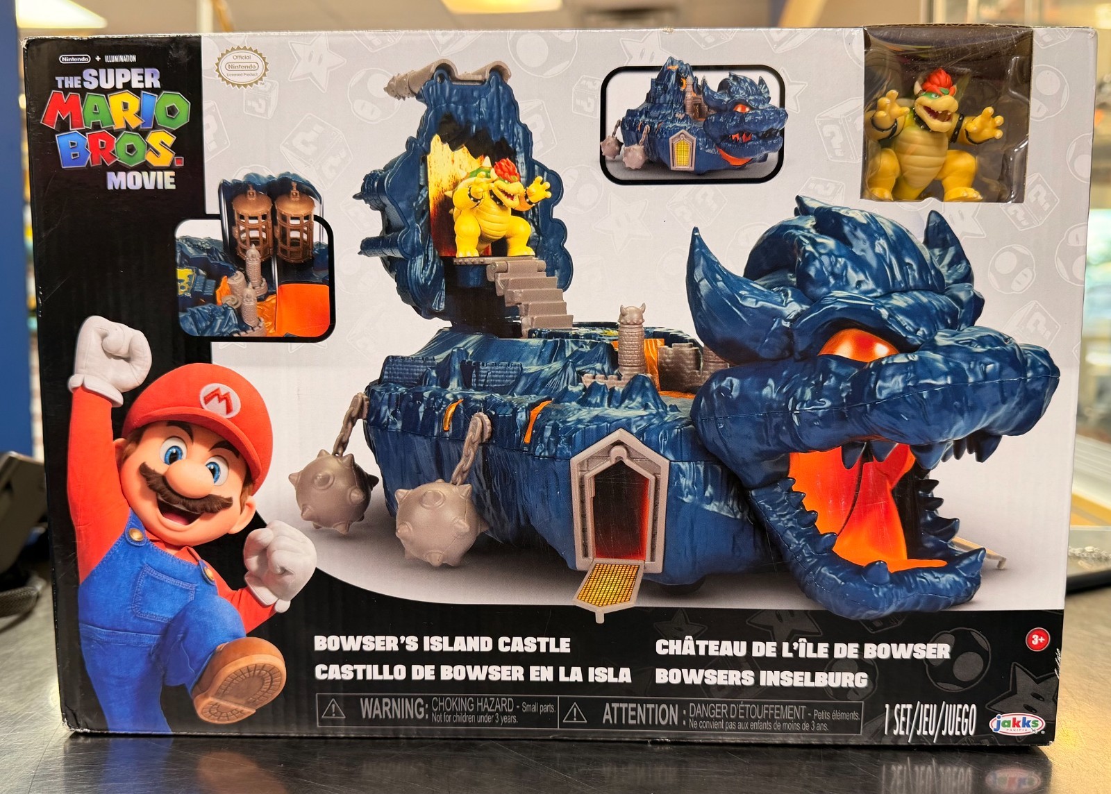Nintendo Super Mario Bros. The Movie Bowser’s Island Castle Playset SEALED NIB