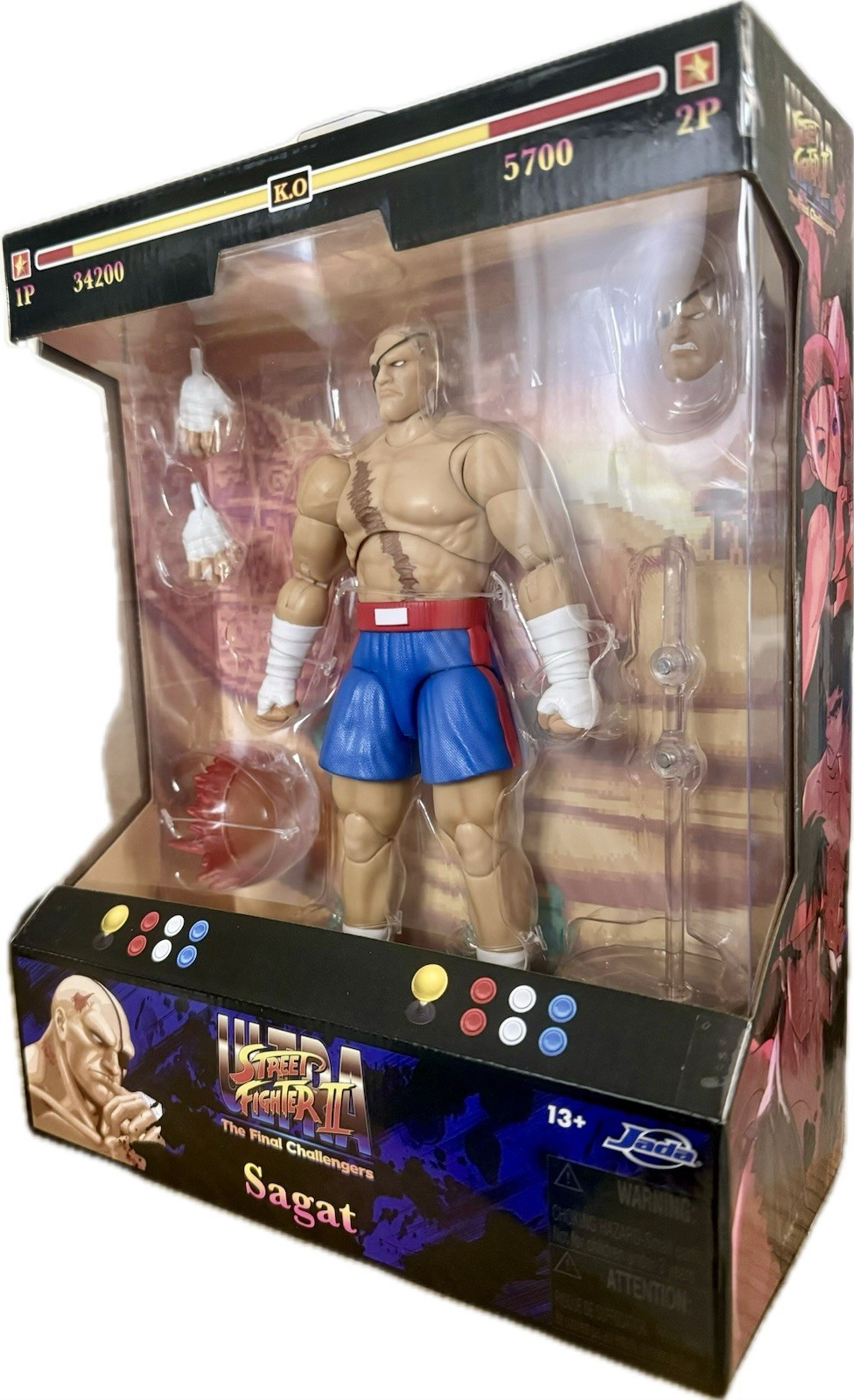 Street Fighter II Sagat Deluxe 1:12 Scale Action Figure