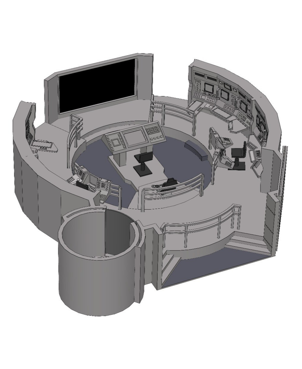 Custom USS Enterprise (NX-01) Bridge for 4.5 IN (1:16) FIGURE