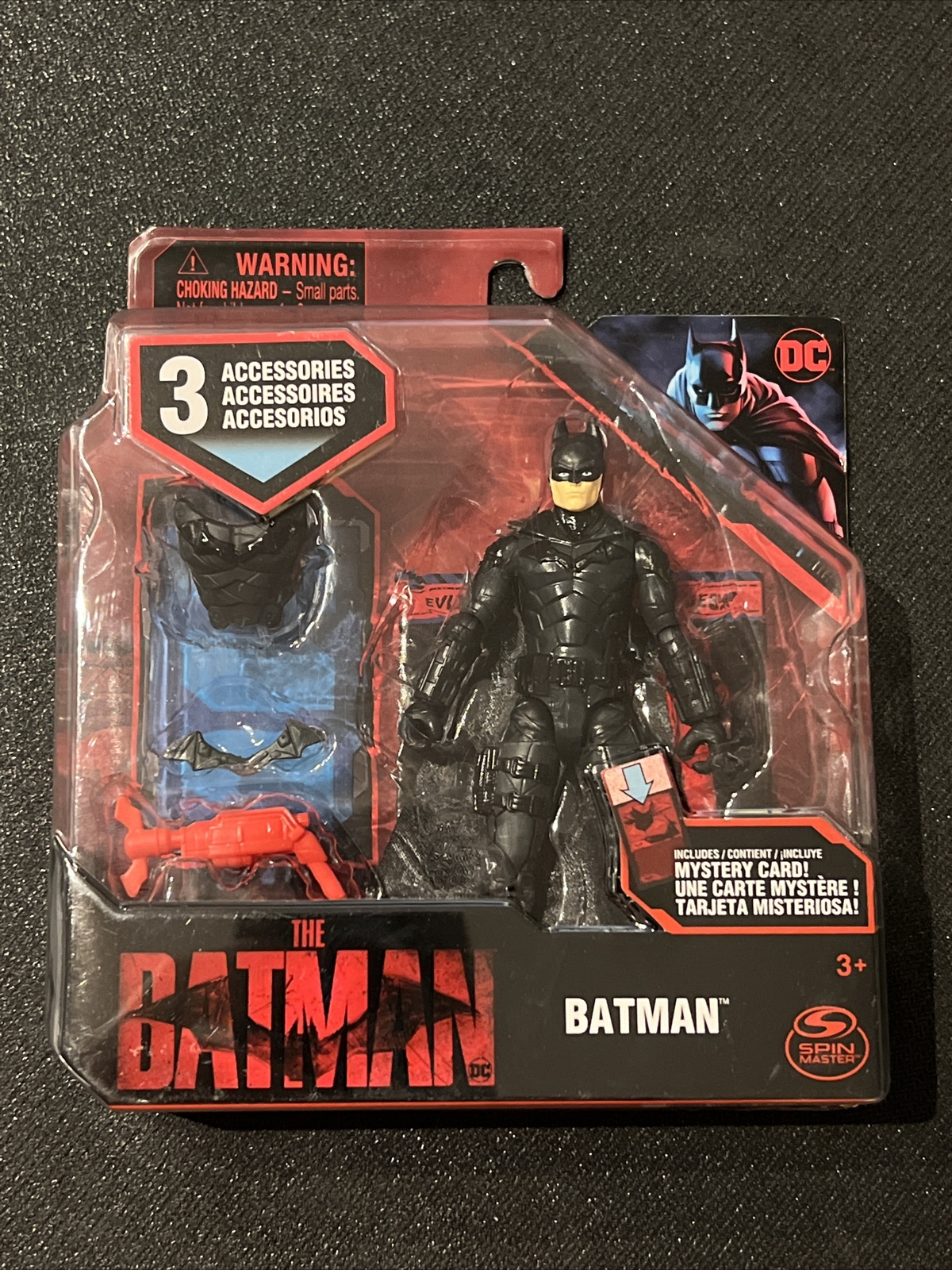 DC The Batman Movie BATMAN 4” Action Figure 2022 Spin Master FACTORY SEALED!