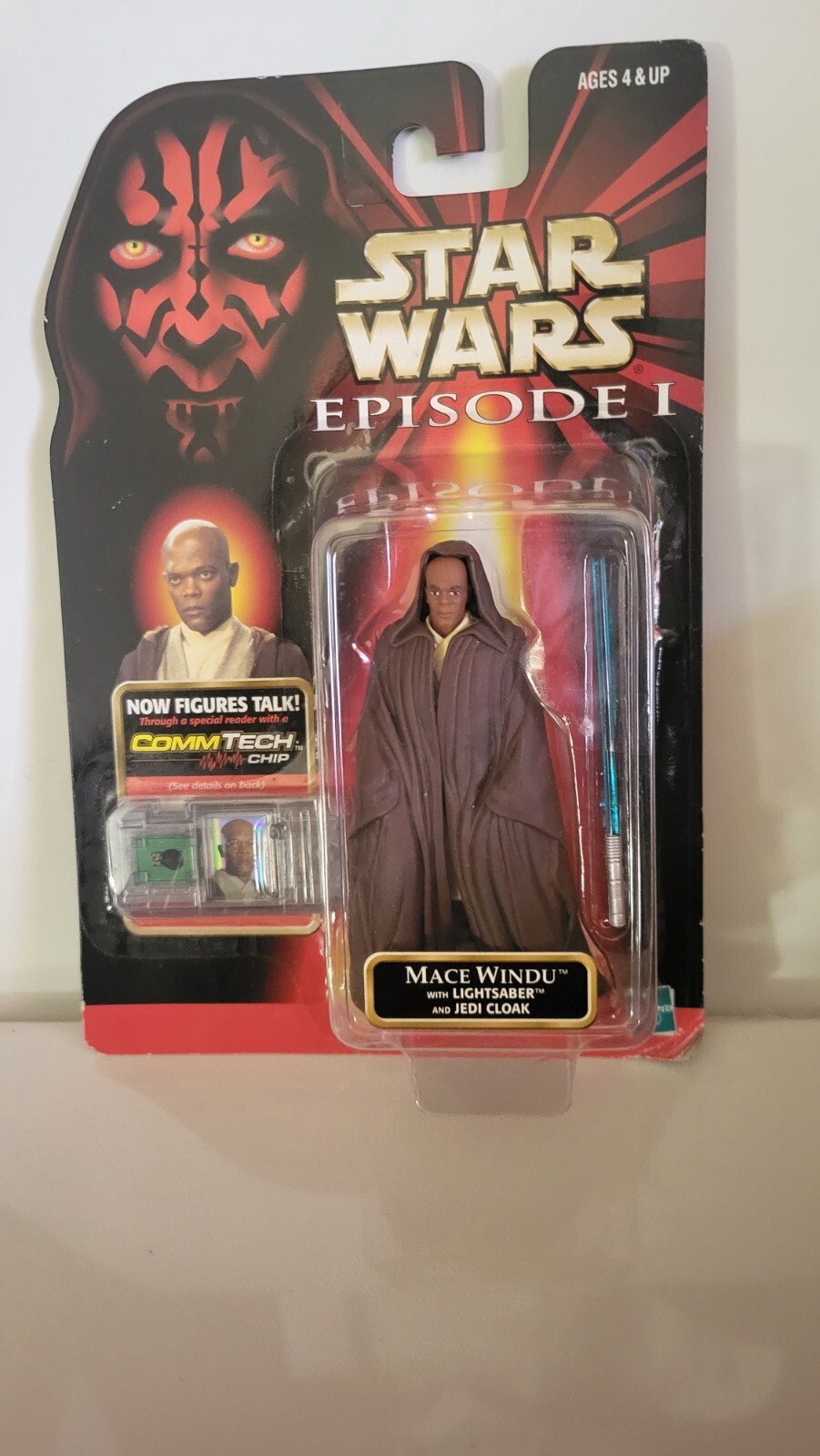 Hasbro Star Wars Mace Windu With Lightsaber And Jedi Cloak Action Figure