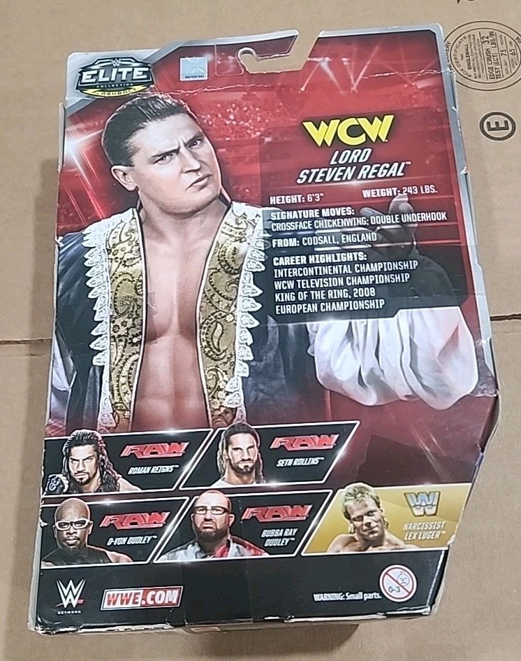 WWE Lord Steven Regal Elite Series 45 Flashback Wrestling Figure Box not mint