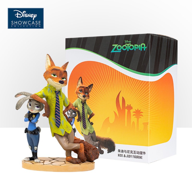 Enesco Disney Zootopia Judy Nick Figurine Tabletop Decoration Interactive