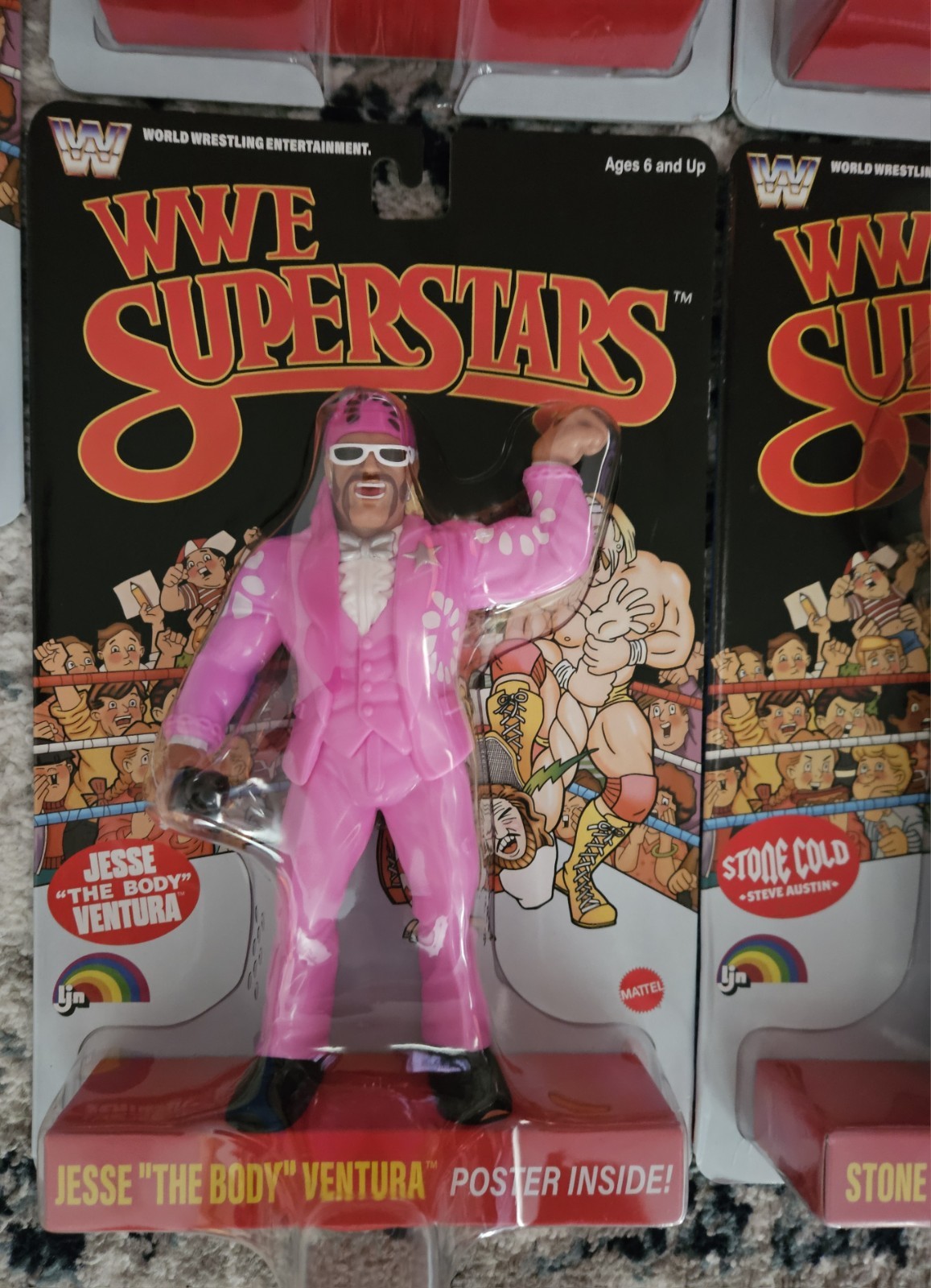 LJN WWE Superstars Series 2 Black Card ULTIMATE WARRIOR VENTURA BUNDY AUSTIN MIB