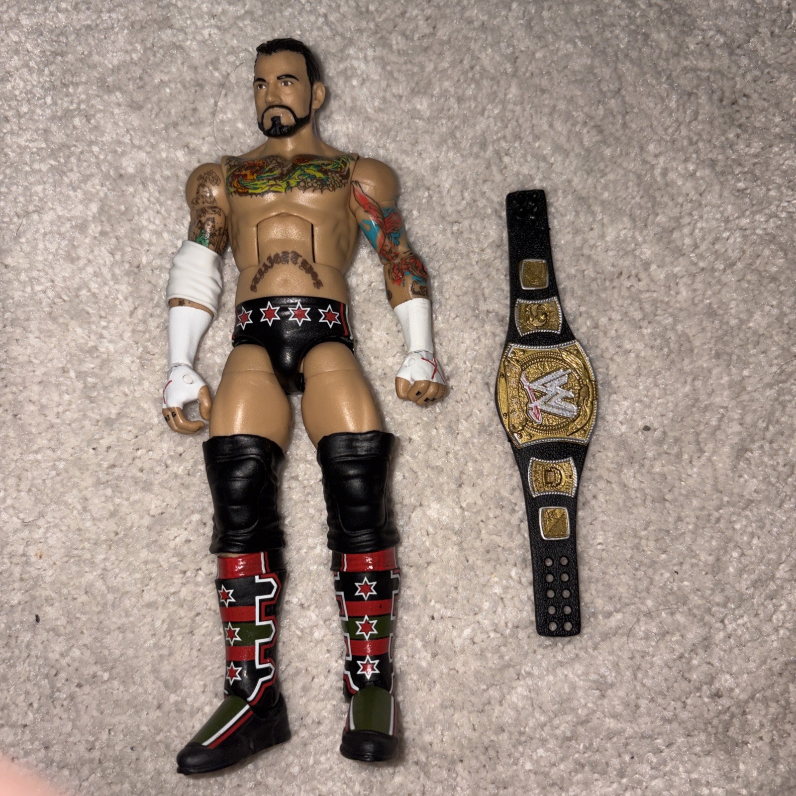 WWE Mattel Elite Wrestlemania XXVII CM Punk Figure, Ultimate, Flashback, Legends