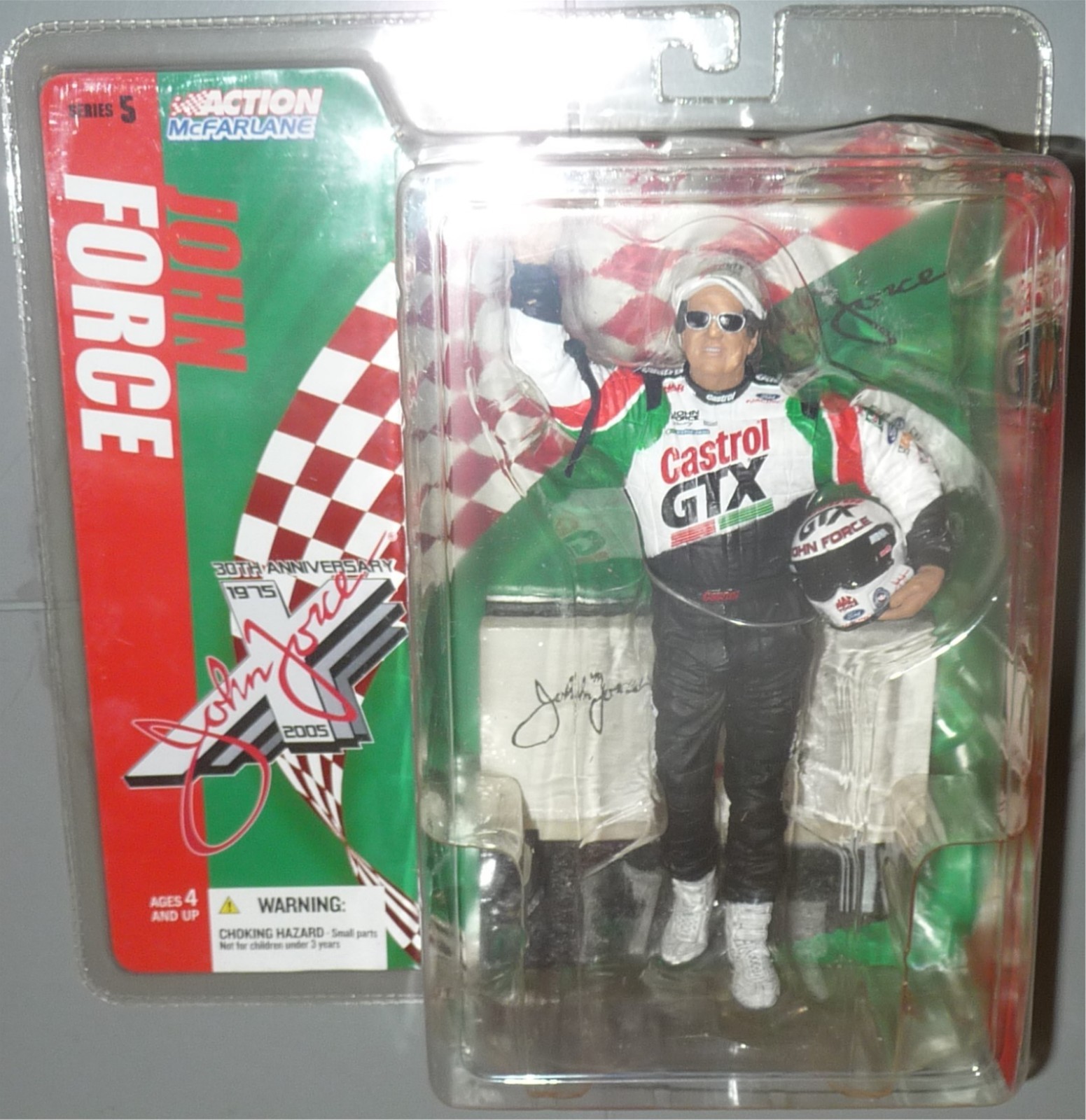 JOHN FORCE 30th Anniversary NHRA McFarlane Action Series 5 Figure READ SEE PICS