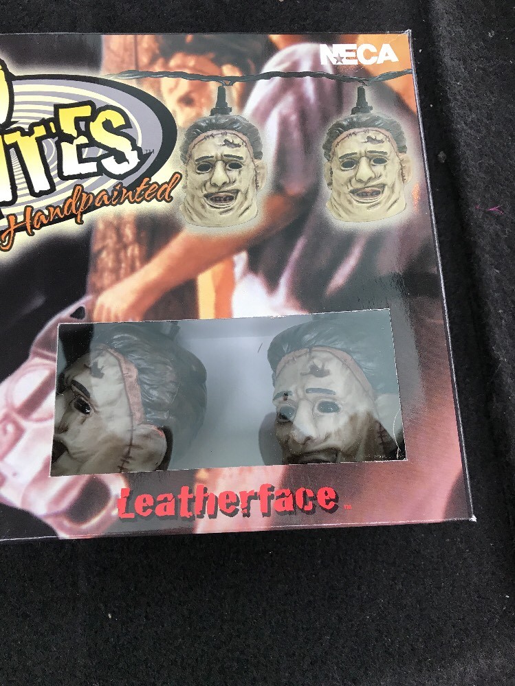 NECA The Texas Chainsaw Massacre Leather Face Head Lite Decorative Light Strand