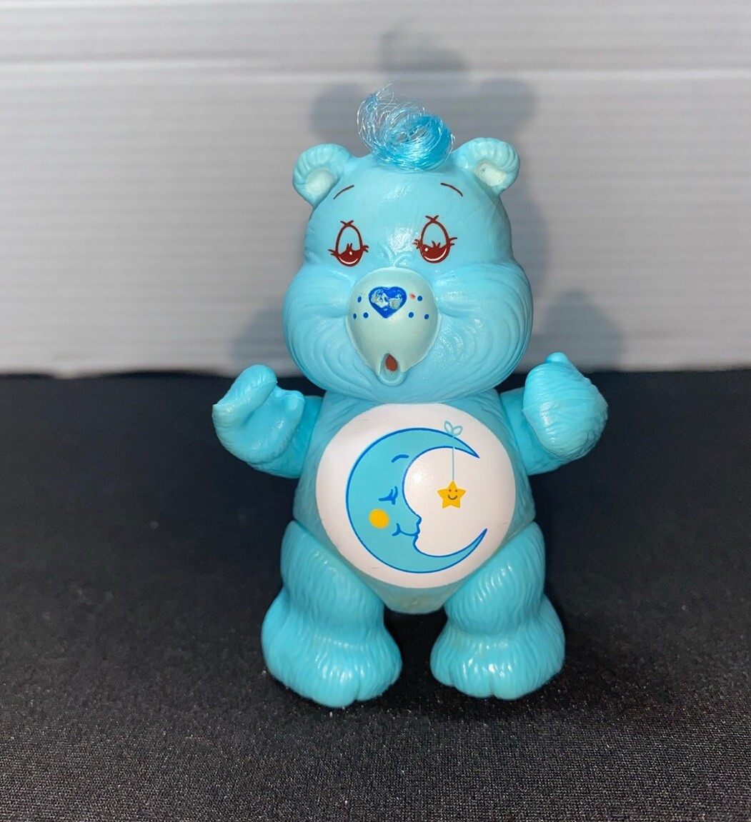 Vintage CARE BEARS Bedtime Bear 3” Poseable Figure Sleepy Moon Star Kenner 1983