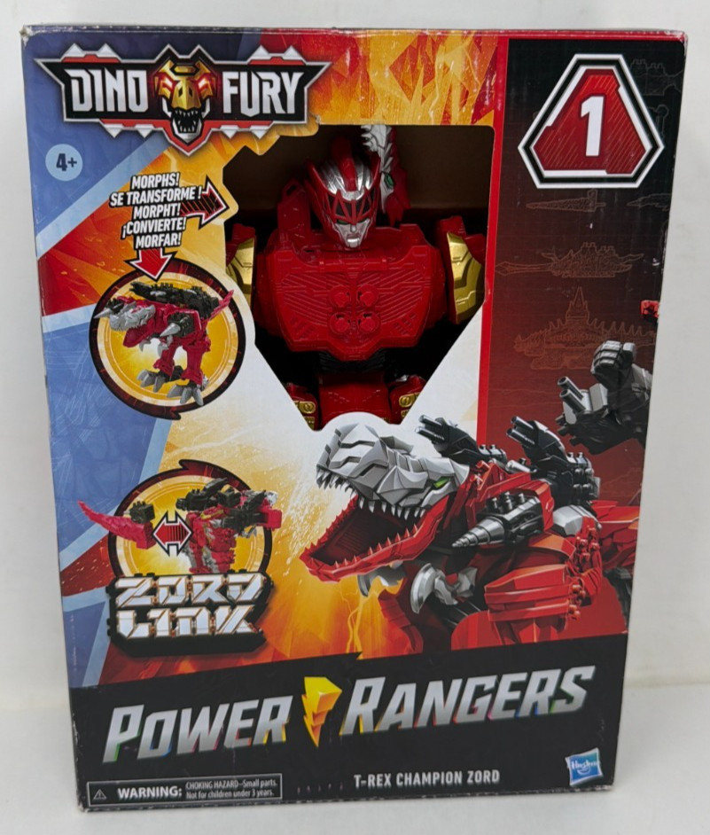 Power Rangers Dino Fury T-Rex Champion Zord Combining Zord New In Damaged Box!