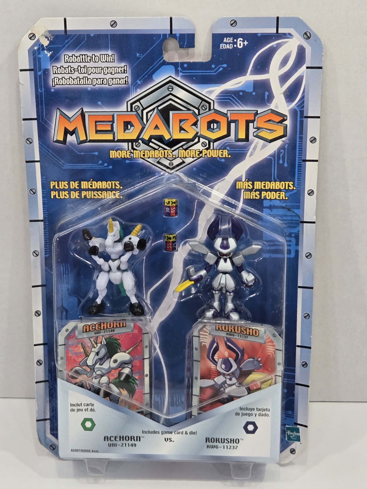 Vintage Rare Hasbro 2002 Medabots Acehorn Vs Rokusho Action Figure New