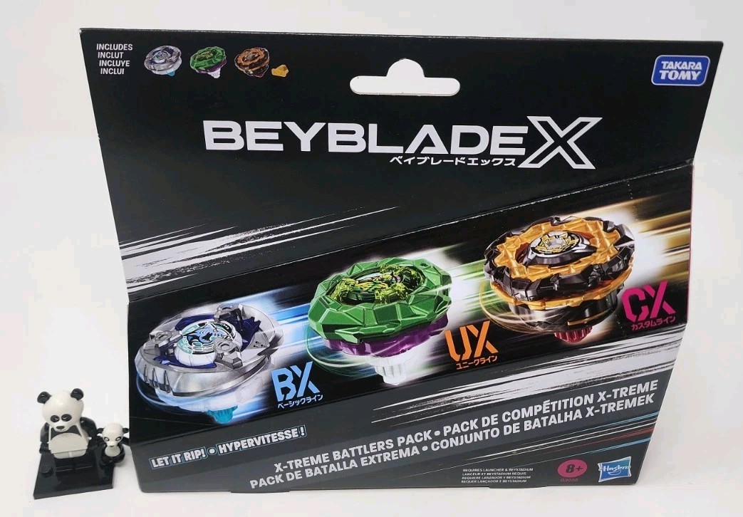 Beyblade X-Treme Battlers Pack Of 3 Might Emperor , Shark, Rock Golem
