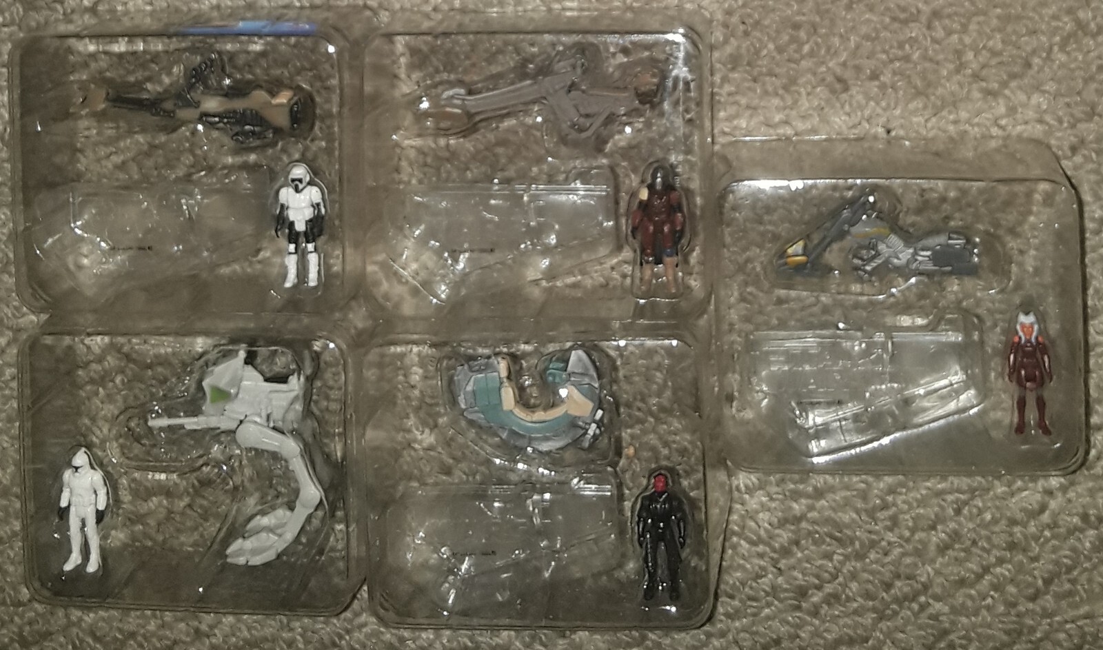 Star Wars Micro Galaxy Squadron set 5 Mandalorian Ahsoka Maul ATRT Series1 Scout