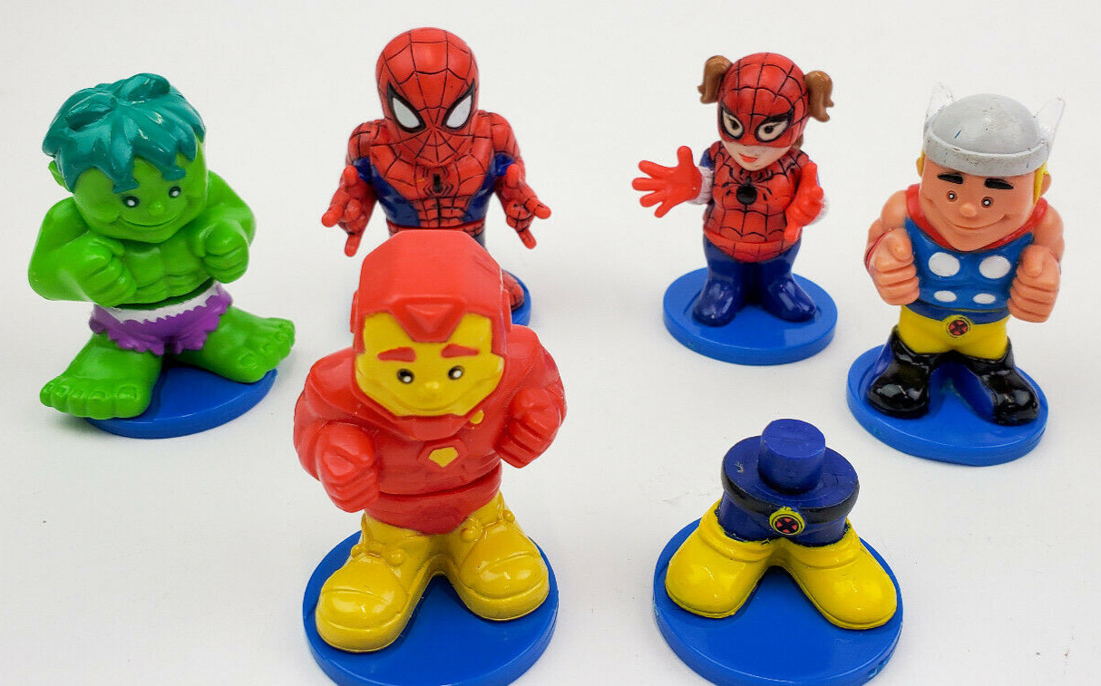 Marvel Action Figure on Stand 2″ Mix and Match MGA Lot of 5 2005 Cake Topper
