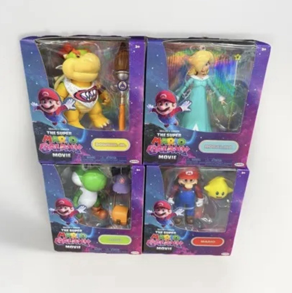 Super Mario Galaxy Movie 5” Figure Full Set, Mario, Yoshi, Bowser Jr , Rosalina