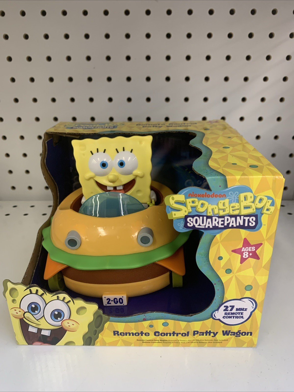 Nickelodeon SpongeBob Remote Control Patty Wagon 5″ Tall 27 MHz NEW Ages 8+ NEW