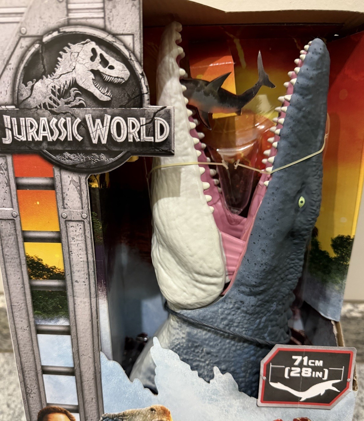 2017 Jurassic World Mosasaurus 28″ Real Feel Dinosaur Figure Original Release