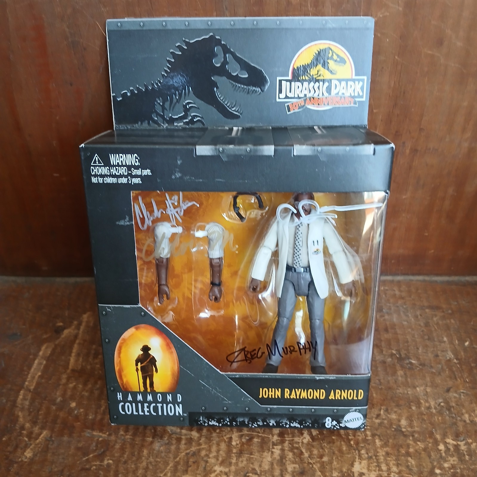 4X SIGNED JURASSIC PARK HAMMOND COLLECTION JOHN RAYMOND ARNOLD 4″ A.F READ