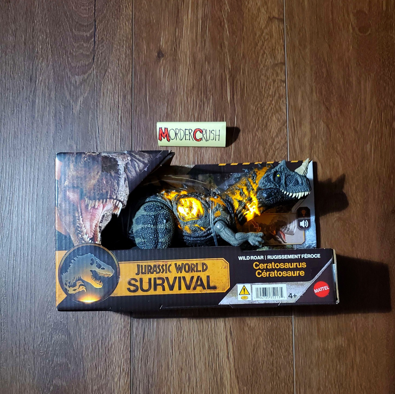 Ceratosaurus Jurassic World Survival Wild Roar NIB Really Glows, Roars & Bites
