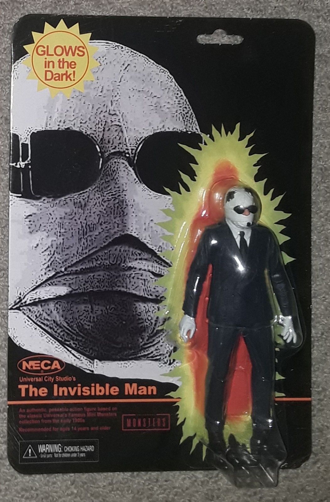NECA Invisible Man gitd Glow in the dark retro 2024 NYCC exclusive