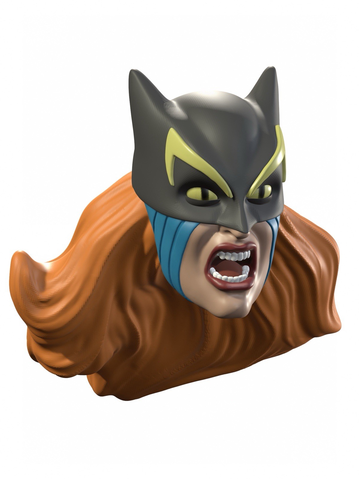 Litter Box Lady Custom Action Figure Head 1:9 or 1:6 Mego