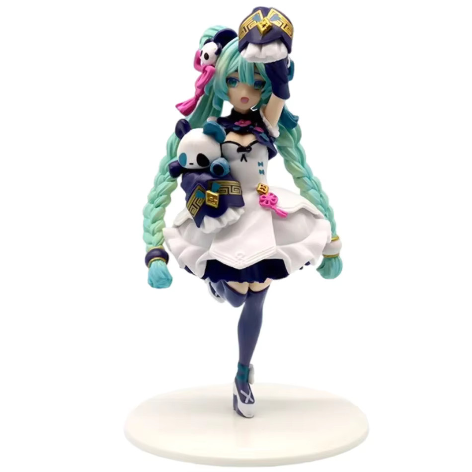 18CM Anime Hatsune Miku Figure National Style Fashion Panda New