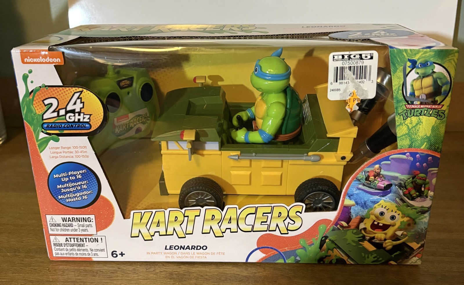 TMNT Leonardo Kart Racers in Teenage Mutant Ninja Turtles 2.4 GHz RC NIB