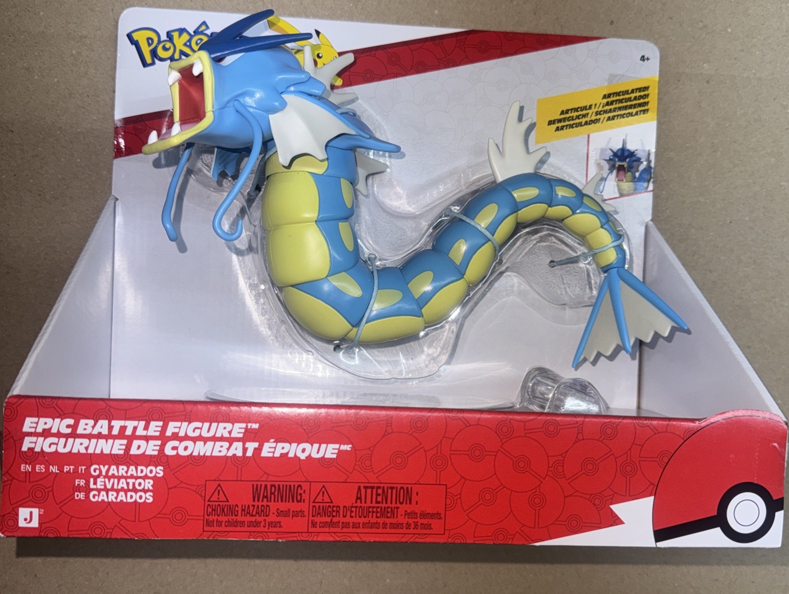 Pokemon Epic Battle Figure Gyarados 12”Articulated Officially Licensed Jazwares