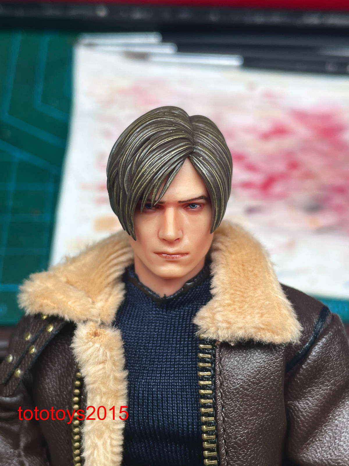 1/12 1/18 Head Sculpt Leon Young male For 6″ 3.75″Action Figure Body Toy