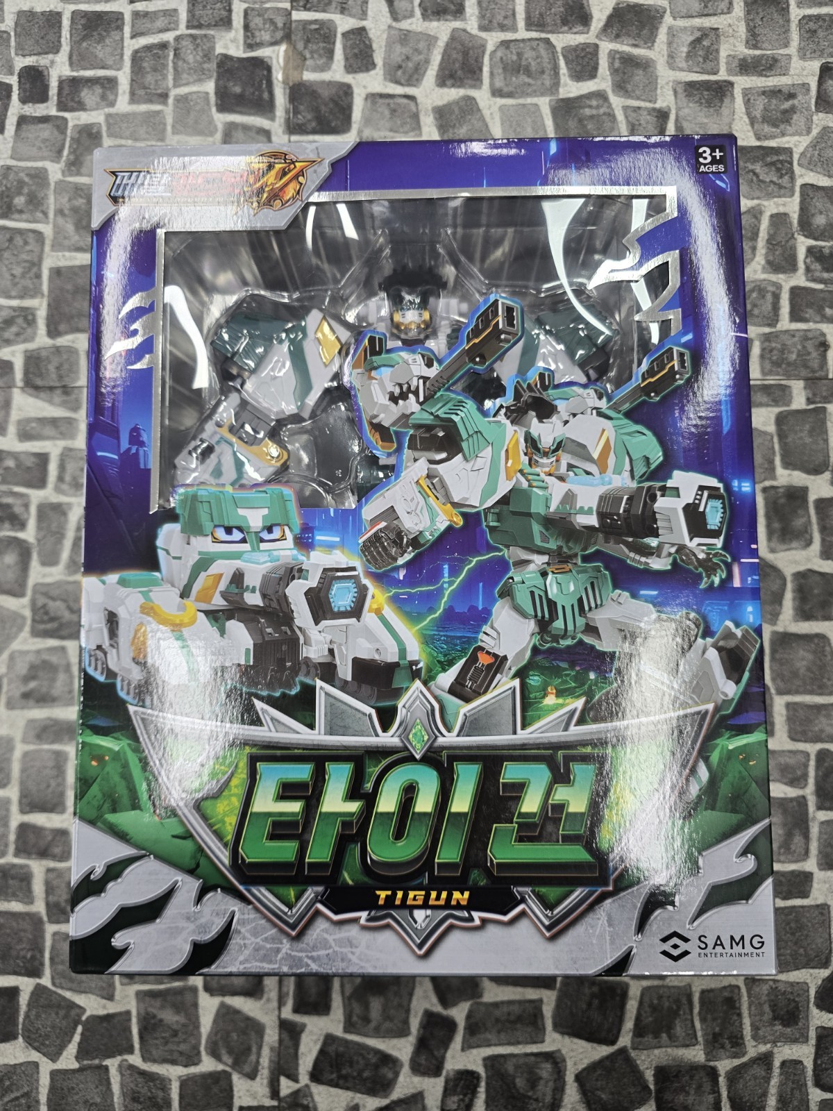 SAMG Metal Cardbot W Tigun Transforming Robot Figure Tank Korean Anime