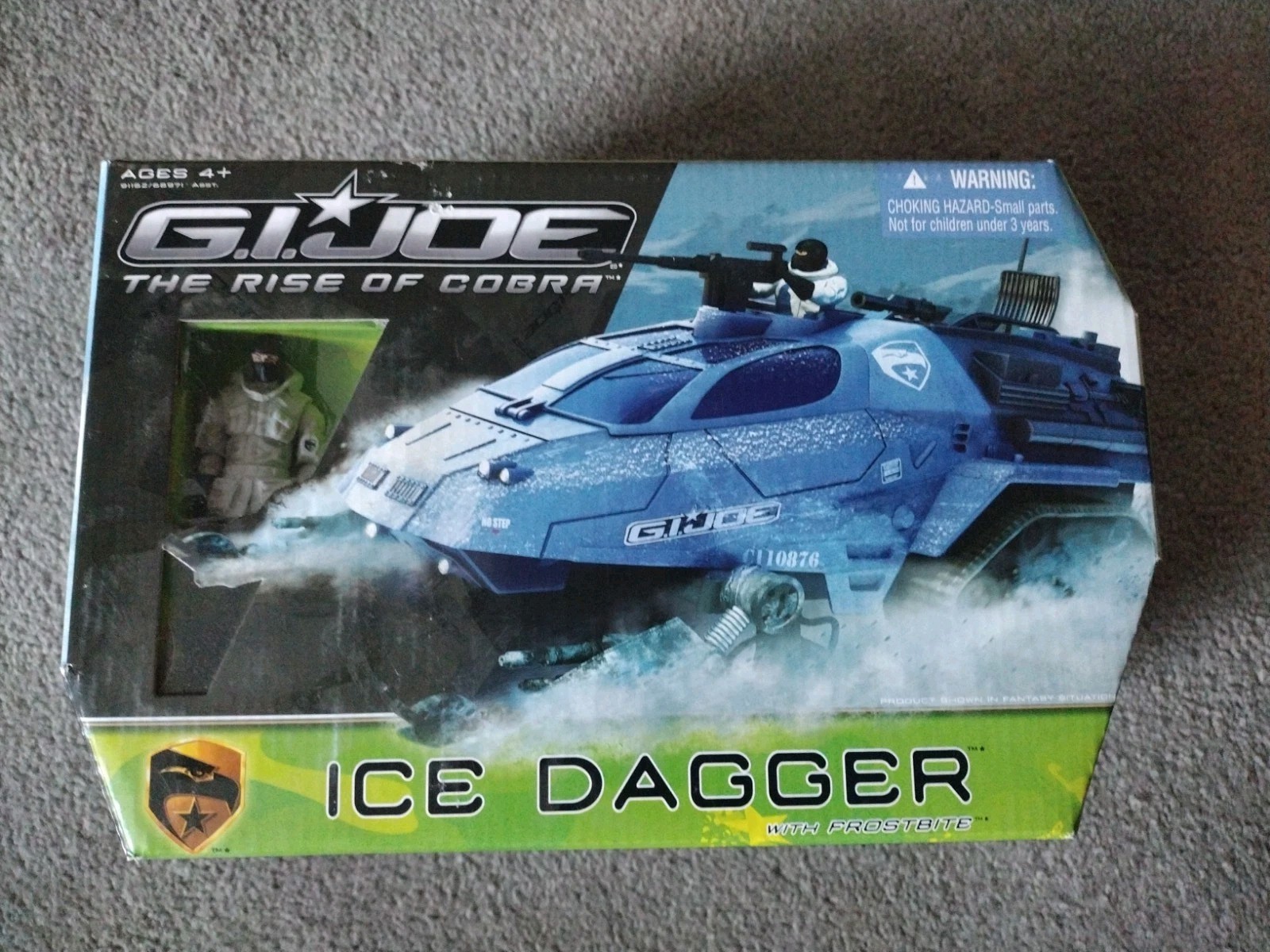 GI JOE THE RISE OF COBRA, ICE DAGGER with FROSTBITE PLAYSET, 2009, NEW, MISB