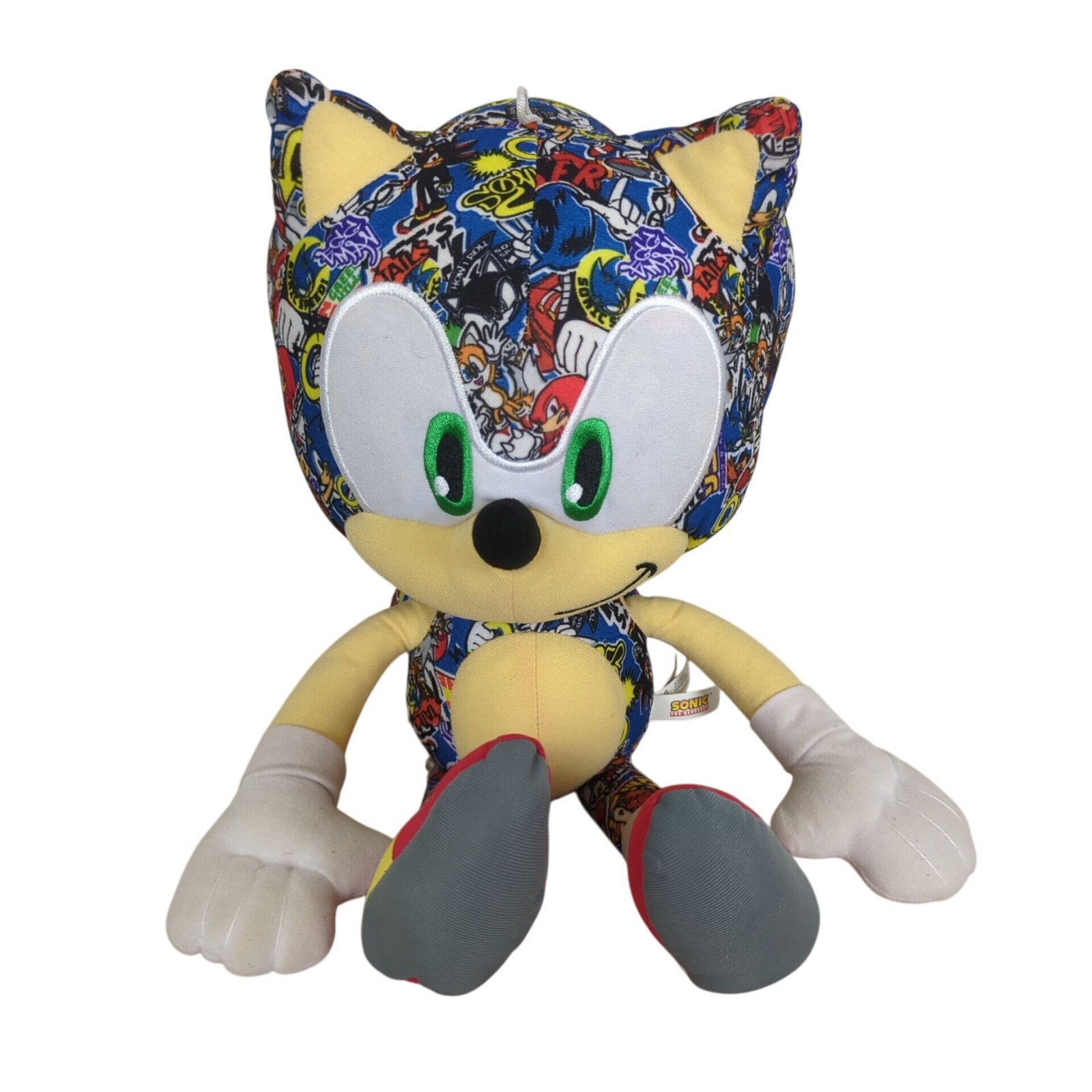 Toy Factory Sonic The Hedgehog Plush Toy 18″ Sticker Bomb Design Multicolor