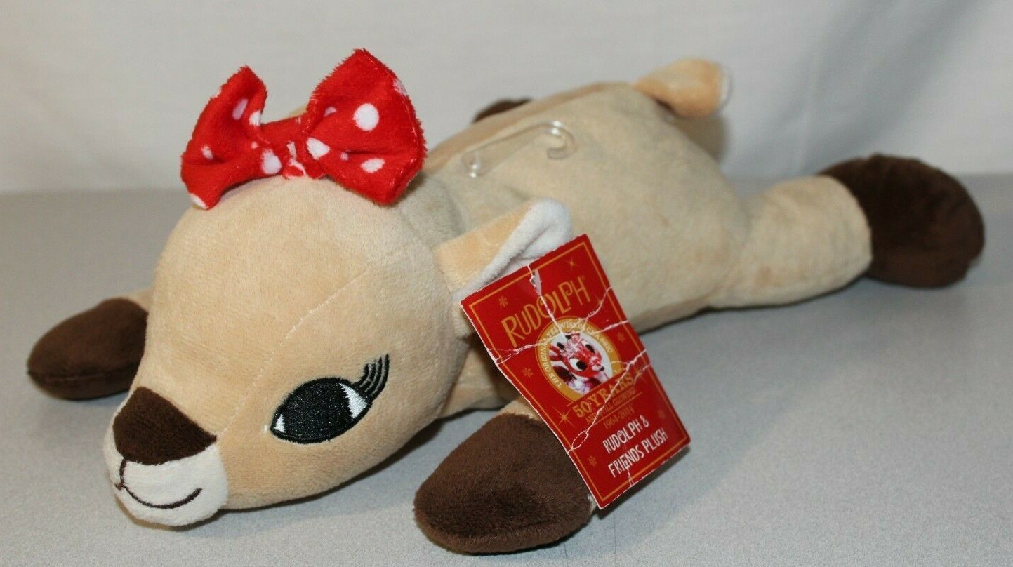 Rudolph the Red Nosed Reindeer 14″ Clarice 50 Years Anniversary Patch Plush NWT