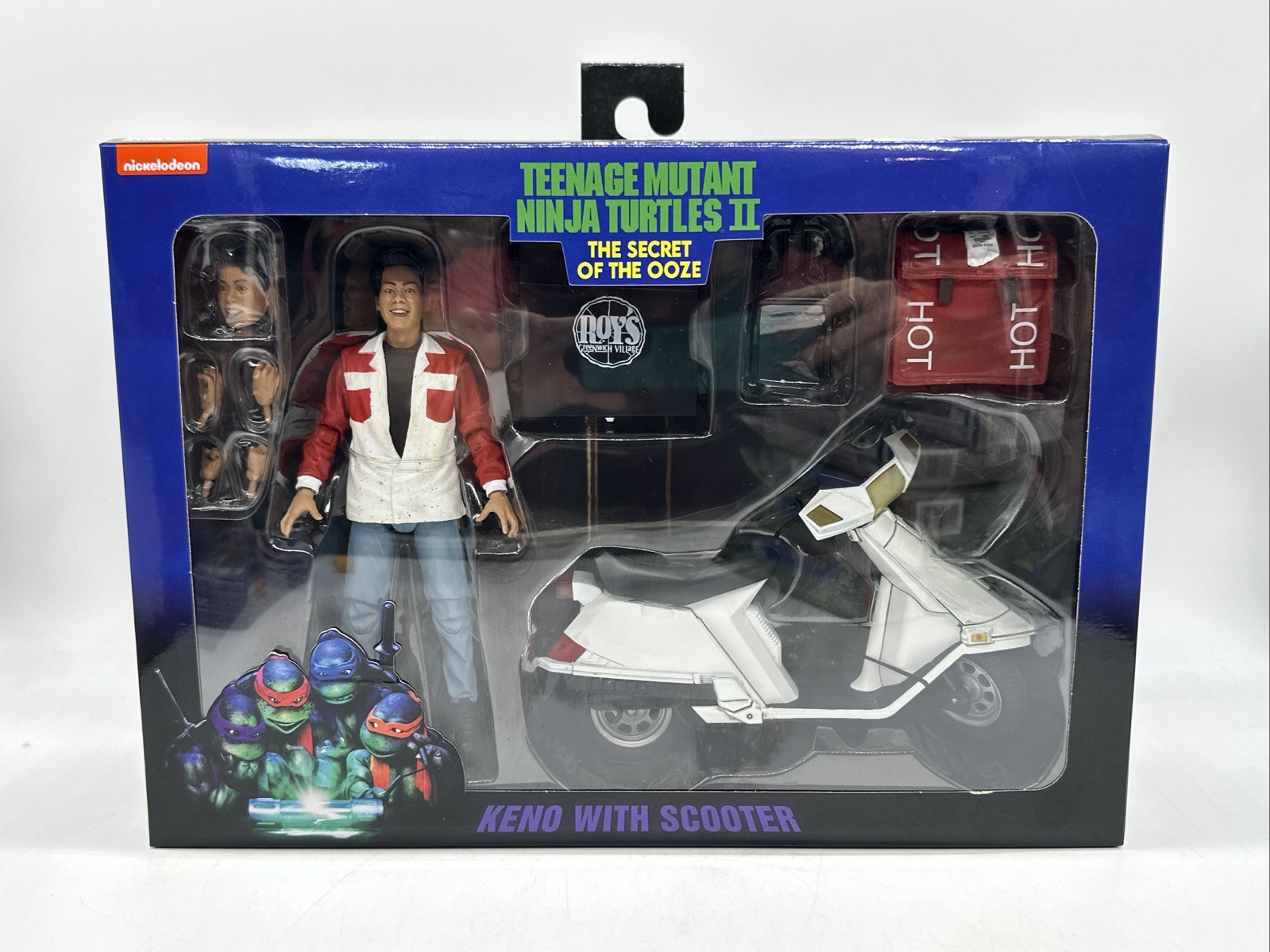 SDCC NECA Teenage Mutant Ninja Turtles 2 Keno w/ Scooter ” The Secret Of Ooze “