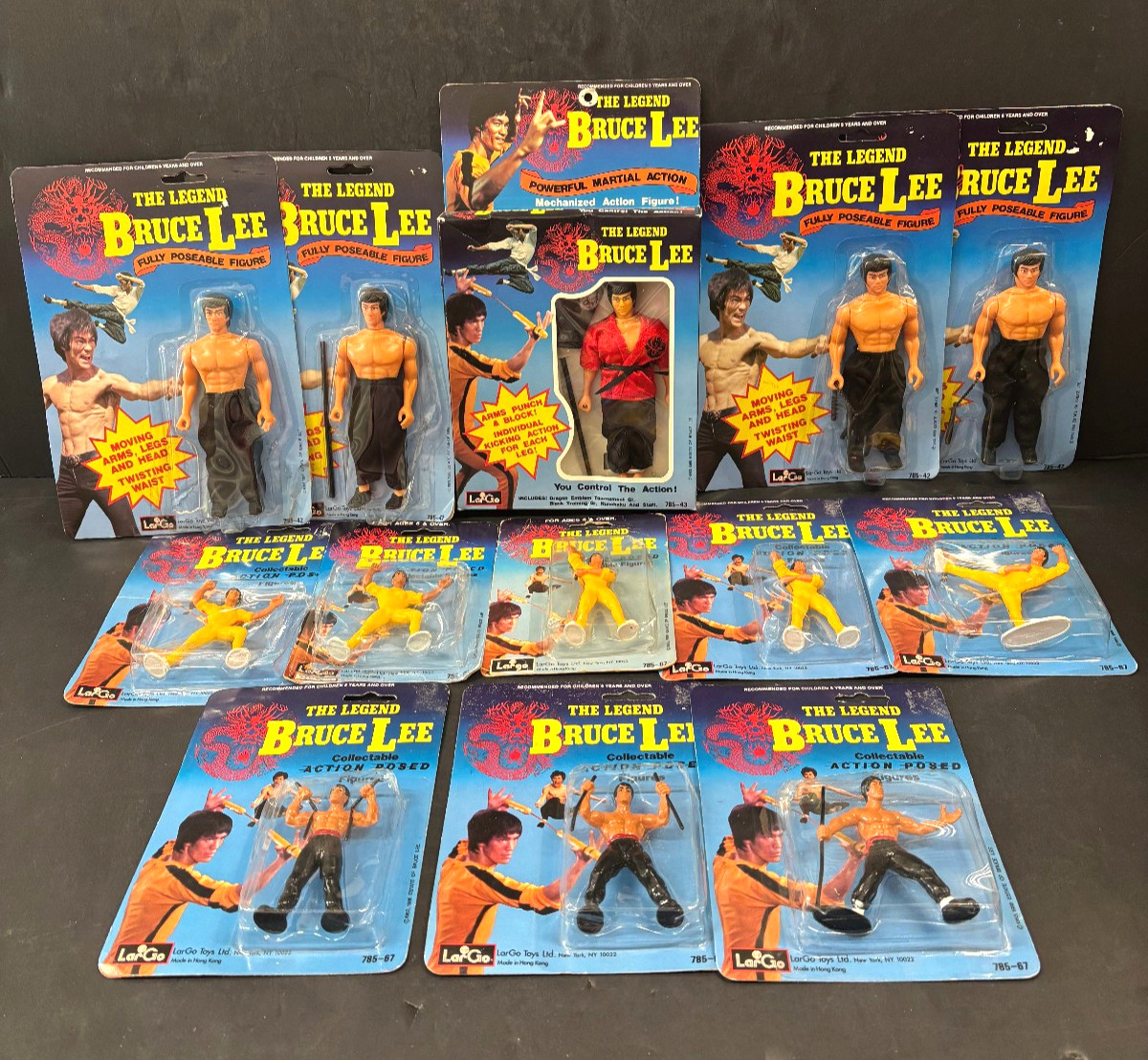Bruce Lee The Legend Action Posed Vintage Figures Largo Toys New In Box Lot (13)