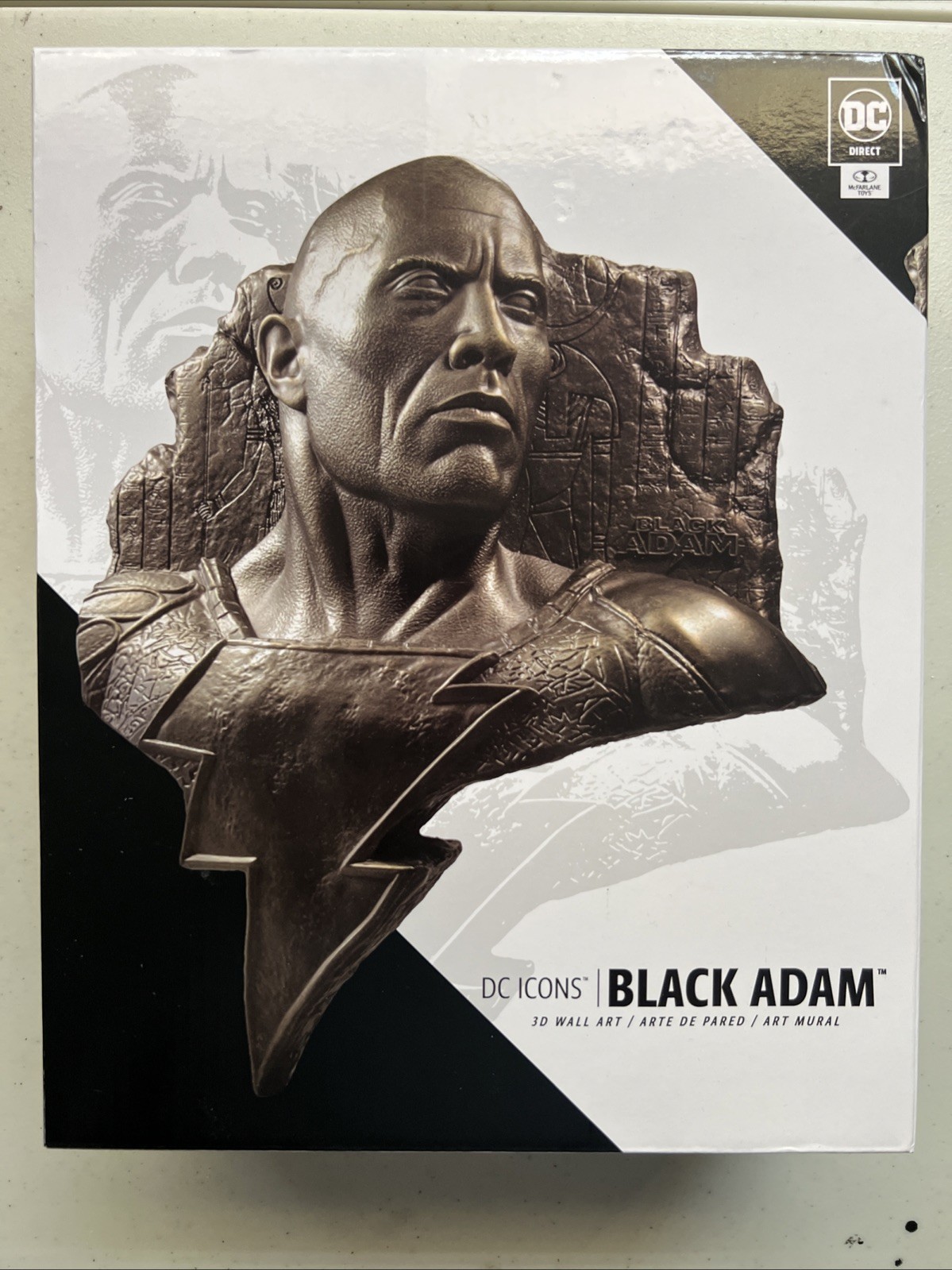 McFarlane Toys DC Icons Black Adam 3D Wall Art 10.6”” Tall