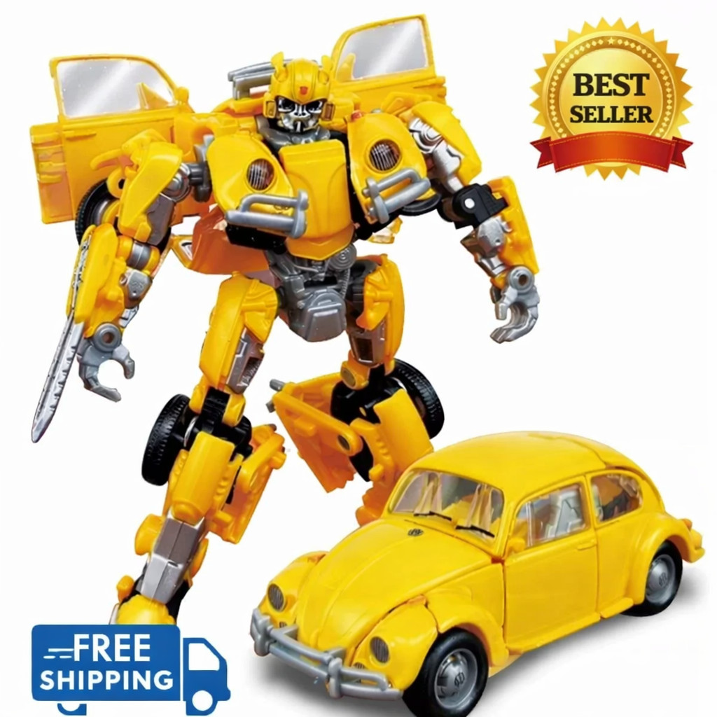 Electronic Transformers Autobot Bumblebee Robot VW Beetle Car Figure 10 inches
